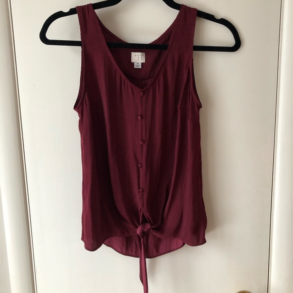 Red Silk Tank - Picture 1 of 2